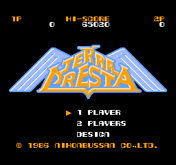 Terra Cresta (Japan) Title Screen